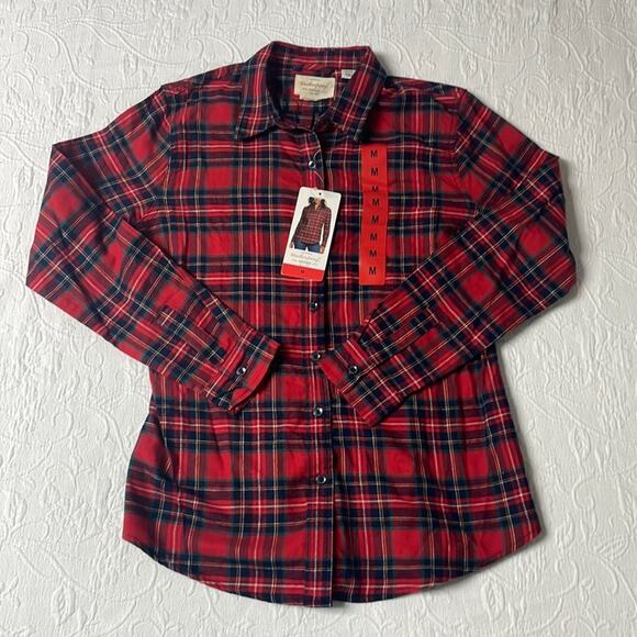 NWT Weatherproof Womens Stretch Flannel Shirt Size Medium - Picture 2 of 5